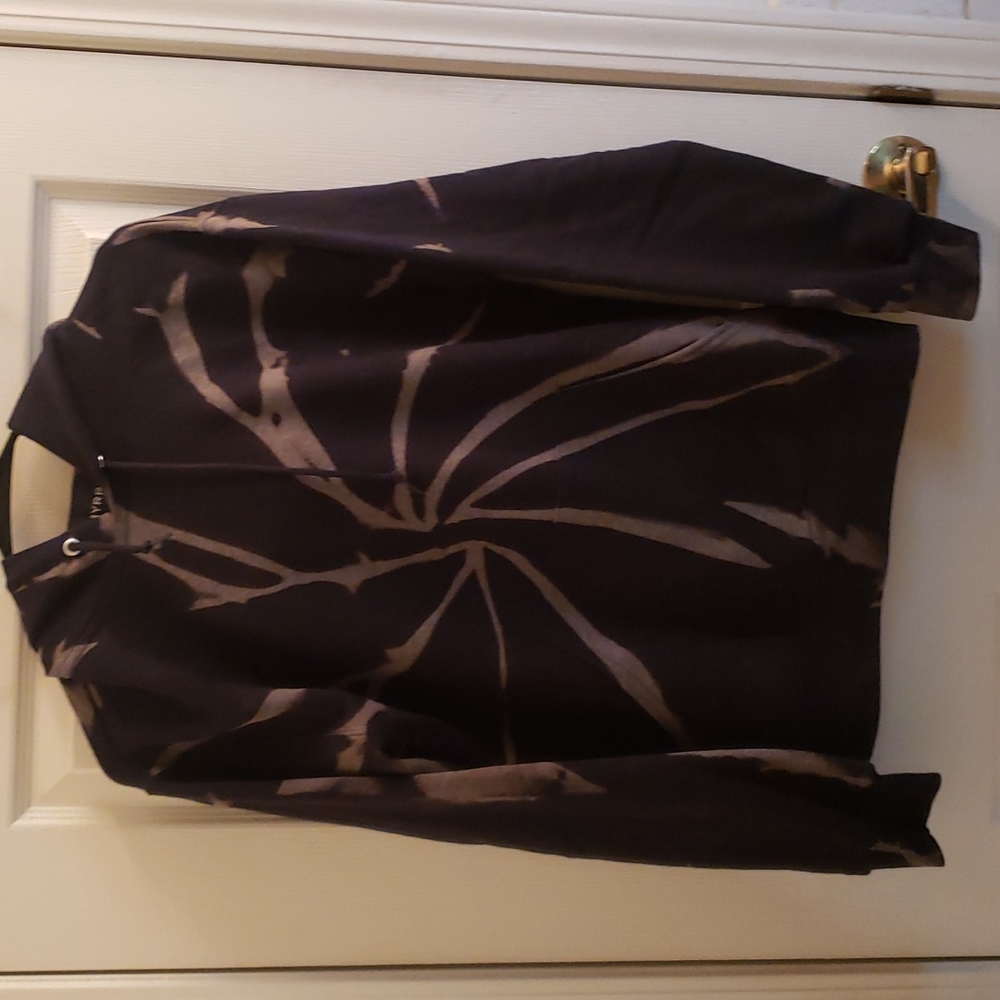 MYRRHE Black & Gray Tie Dye Hoodie Size Small
